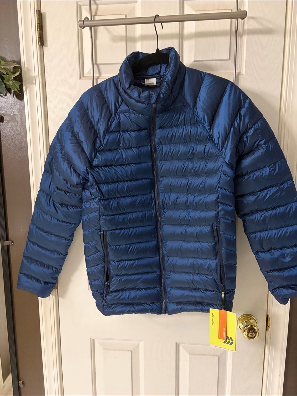all in motion Men's Navy Blue Packable Puffer Jacket